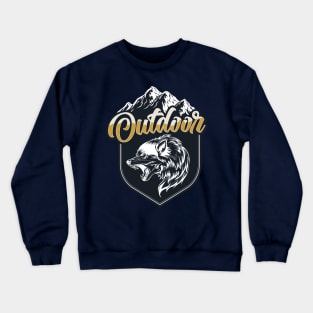 outdoor wolf Crewneck Sweatshirt